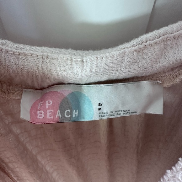 Free People La La Maxi Dress FP Beach Beige Flutter Sleeve Open Back - Size S - Picture 5 of 7